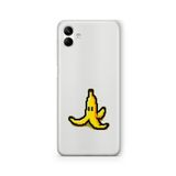Multitronic Samsung Galaxy A04 ile Uyumlu Piksel Muz Tasarım Baskılı Şeffaf Kılıf