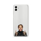 Multitronic Samsung Galaxy A04 ile Uyumlu Post Malone Tasarım Baskılı Şeffaf Kılıf