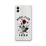Multitronic Samsung Galaxy A04 ile Uyumlu Rebel Club Tasarım Baskılı Şeffaf Kılıf