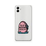 Multitronic Samsung Galaxy A04 ile Uyumlu RIP Mental Health Tasarım Baskılı Şeffaf Kılıf