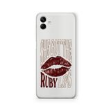 Multitronic Samsung Galaxy A04 ile Uyumlu Ruby Lips Tasarım Baskılı Şeffaf Kılıf