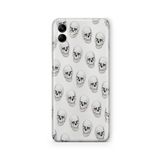 Multitronic Samsung Galaxy A04 ile Uyumlu Skulls Tasarım Baskılı Şeffaf Kılıf