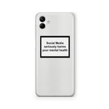Multitronic Samsung Galaxy A04 ile Uyumlu Socai Media Seriously Harms Tasarım Baskılı Şeffaf Kılıf