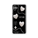 Multitronic Samsung Galaxy A04 ile Uyumlu Star Tasarım Baskılı Şeffaf Kılıf