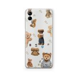 Multitronic Samsung Galaxy A04 ile Uyumlu Teddy Tasarım Baskılı Şeffaf Kılıf