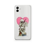 Multitronic Samsung Galaxy A04 ile Uyumlu White Angel Tasarım Baskılı Şeffaf Kılıf