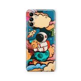 Multitronic Samsung Galaxy A04s ile Uyumlu Astronot Tasarım Baskılı Şeffaf Kılıf, laroa04s0376