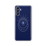 Multitronic Samsung Galaxy A04s ile Uyumlu Ay ve Göz Tasarım Baskılı Şeffaf Kılıf