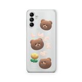 Multitronic Samsung Galaxy A04s ile Uyumlu Bobi Bear Tasarım Baskılı Şeffaf Kılıf
