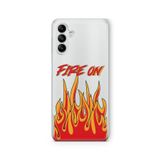 Multitronic Samsung Galaxy A04s ile Uyumlu Fire On Tasarım Baskılı Şeffaf Kılıf