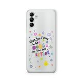 Multitronic Samsung Galaxy A04s ile Uyumlu Get Better Tasarım Baskılı Şeffaf Kılıf