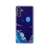 Multitronic Samsung Galaxy A04s ile Uyumlu Gezegen Tasarım Baskılı Şeffaf Kılıf