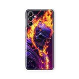 Multitronic Samsung Galaxy A04s ile Uyumlu Ghost Rider Tasarım Baskılı Şeffaf Kılıf