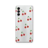 Multitronic Samsung Galaxy A04s ile Uyumlu Kiraz Tasarım Baskılı Şeffaf Kılıf, laroa04s083