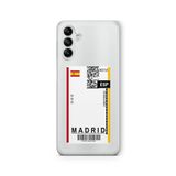 Multitronic Samsung Galaxy A04s ile Uyumlu Madrid Ticket Tasarım Baskılı Şeffaf Kılıf