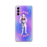 Multitronic Samsung Galaxy A04s ile Uyumlu No Pain No Gain Tasarım Baskılı Şeffaf Kılıf