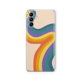Multitronic Samsung Galaxy A04s ile Uyumlu Renkli Desen Tasarım Baskılı Şeffaf Kılıf