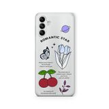 Multitronic Samsung Galaxy A04s ile Uyumlu Romantic Star Tasarım Baskılı Şeffaf Kılıf