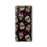Multitronic Samsung Galaxy A04s ile Uyumlu Vintage Skulls Tasarım Baskılı Şeffaf Kılıf