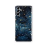 Multitronic Samsung Galaxy A04s ile Uyumlu Yıldızlar Tasarım Baskılı Şeffaf Kılıf