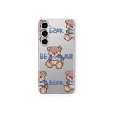 Multitronic Samsung Galaxy A04s Uyumlu Bear Desen Tasarım Baskılı Şeffaf Kılıf