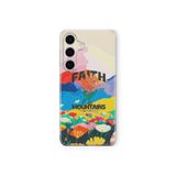 Multitronic Samsung Galaxy A04s Uyumlu Faith Mountains Tasarım Baskılı Şeffaf Kılıf