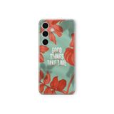 Multitronic Samsung Galaxy A04s Uyumlu Good Things Take Time Tasarım Baskılı Şeffaf Kılıf