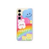 Multitronic Samsung Galaxy A04s Uyumlu Happy Tasarım Baskılı Şeffaf Kılıf, spacea04s348
