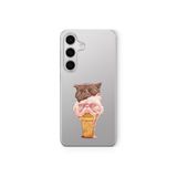 Multitronic Samsung Galaxy A04s Uyumlu Melting Cat Tasarım Baskılı Şeffaf Kılıf
