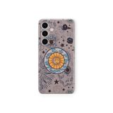 Multitronic Samsung Galaxy A04s Uyumlu Vintage Sun and Moon Tasarım Baskılı Şeffaf Kılıf