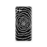 Multitronic Samsung Galaxy A07 ile Uyumlu Siyah Beyaz Yıldız Desenli Şeffaf Telefon Kılıfı