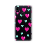 Multitronic Samsung Galaxy A10s ile Uyumlu Arcade Hearts Tasarım Baskılı Şeffaf Kılıf