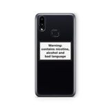 Multitronic Samsung Galaxy A10s ile Uyumlu Bad Language Tasarım Baskılı Şeffaf Kılıf