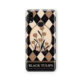 Multitronic Samsung Galaxy A10s ile Uyumlu Black Tulips Tasarım Baskılı Şeffaf Kılıf