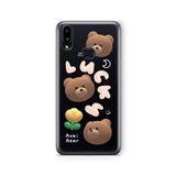 Multitronic Samsung Galaxy A10s ile Uyumlu Bobi Bear Tasarım Baskılı Şeffaf Kılıf