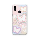 Multitronic Samsung Galaxy A10s ile Uyumlu Butterfly Love Tasarım Baskılı Şeffaf Kılıf