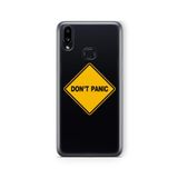 Multitronic Samsung Galaxy A10s ile Uyumlu Don't Panic Tasarım Baskılı Şeffaf Kılıf