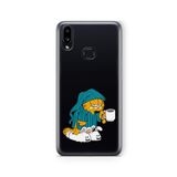 Multitronic Samsung Galaxy A10s ile Uyumlu Garfield Tasarım Baskılı Şeffaf Kılıf
