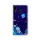 Multitronic Samsung Galaxy A10s ile Uyumlu Gezegen Tasarım Baskılı Şeffaf Kılıf