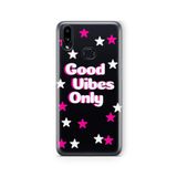 Multitronic Samsung Galaxy A10s ile Uyumlu Good Vibes Only Tasarım Baskılı Şeffaf Kılıf