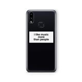 Multitronic Samsung Galaxy A10s ile Uyumlu I Like Music Tasarım Baskılı Şeffaf Kılıf