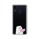 Multitronic Samsung Galaxy A10s ile Uyumlu Ice Bear Tasarım Baskılı Şeffaf Kılıf