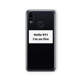 Multitronic Samsung Galaxy A10s ile Uyumlu I'm on Fire Tasarım Baskılı Şeffaf Kılıf