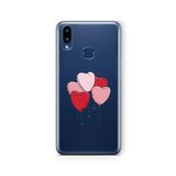 Multitronic Samsung Galaxy A10s ile Uyumlu Kalp Balon Tasarım Baskılı Şeffaf Kılıf