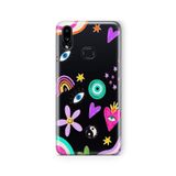 Multitronic Samsung Galaxy A10s ile Uyumlu Kalpler ve Gözler Tasarım Baskılı Şeffaf Kılıf
