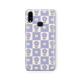 Multitronic Samsung Galaxy A10s ile Uyumlu Kedi ve Çiçek Tasarım Baskılı Şeffaf Kılıf