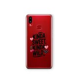 Multitronic Samsung Galaxy A10s ile Uyumlu, Kinda Sweet Kinda Wild Desenli, Şeffaf Telefon Kılıfı