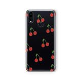 Multitronic Samsung Galaxy A10s ile Uyumlu Kiraz Tasarım Baskılı Şeffaf Kılıf, laroa10s083