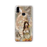 Multitronic Samsung Galaxy A10s ile Uyumlu Lady of the Moon Tasarım Baskılı Şeffaf Kılıf