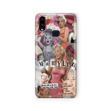 Multitronic Samsung Galaxy A10s ile Uyumlu Marilyn Monroe Kolaj Tasarım Baskılı Şeffaf Kılıf